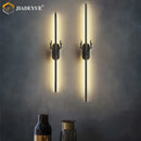 Modern gold and black deer horn led wall lamp bedroom sconce