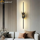 Modern gold and black deer horn led wall lamp bedroom sconce