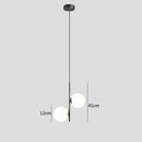 Modern gold and black glass ball led pendant light bedroom hanging lamp