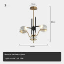 Modern gold and black glass ball pendant light for living room