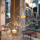 Modern gold and black glass chandelier living room pendant light