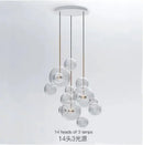 Modern gold and black glass chandelier living room pendant light
