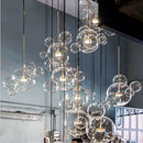 Modern gold and black glass chandelier living room pendant light