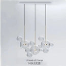 Modern gold and black glass chandelier living room pendant light