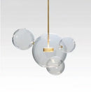 Modern gold and black glass chandelier living room pendant light