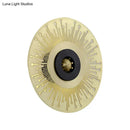 Modern gold and black laser cut disk wall sconce bedroom light