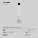 Modern gold and black led glass wall lamp bedroom pendant light