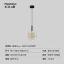 Modern gold and black led glass wall lamp bedroom pendant light