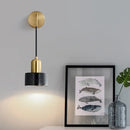 Modern gold and black marble pendant light fixture for living room