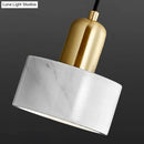 Modern gold and black marble pendant light fixture for living room