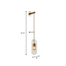 Modern gold and black orb wall lamp for living rooms