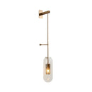 Modern gold and black orb wall lamp for living rooms