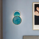 Modern gold and black orb wall lamp for living rooms