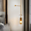 Modern gold and black orb wall lamp for living rooms