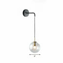 DecorBites™ Sleek Glass Spherical Wall Sconce Light - Stylish Single Bulb Wall Hanging Lighting for Living Room