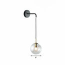 DecorBites™ Sleek Glass Spherical Wall Sconce Light - Stylish Single Bulb Wall Hanging Lighting for Living Room