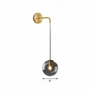 DecorBites™ Sleek Glass Spherical Wall Sconce Light - Stylish Single Bulb Wall Hanging Lighting for Living Room
