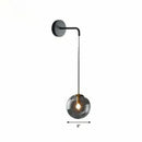 DecorBites™ Sleek Glass Spherical Wall Sconce Light - Stylish Single Bulb Wall Hanging Lighting for Living Room