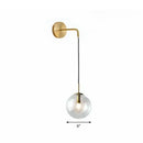 DecorBites™ Sleek Glass Spherical Wall Sconce Light - Stylish Single Bulb Wall Hanging Lighting for Living Room