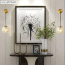 DecorBites™ Sleek Glass Spherical Wall Sconce Light - Stylish Single Bulb Wall Hanging Lighting for Living Room
