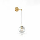 DecorBites™ Sleek Glass Spherical Wall Sconce Light - Stylish Single Bulb Wall Hanging Lighting for Living Room