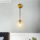 DecorBites™ Sleek Glass Spherical Wall Sconce Light - Stylish Single Bulb Wall Hanging Lighting for Living Room