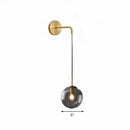 DecorBites™ Sleek Glass Spherical Wall Sconce Light - Stylish Single Bulb Wall Hanging Lighting for Living Room