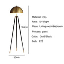Modern gold and black tripod floor lamp living room decorbites coyote