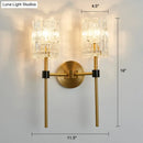 Modern gold and black wall sconce – living room crystal wall light