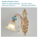 Modern gold and blue duplex ceramic crystal pendant lamp living room