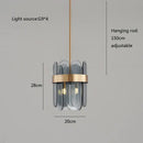 Modern gold and blue glass chandelier dining room lighting solution