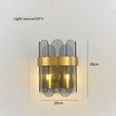 Modern gold and blue glass chandelier dining room lighting solution