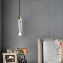 Modern gold and clear crystal copper pendant light for dining room
