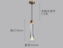 Modern gold and clear crystal copper pendant light for dining room