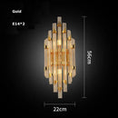 Modern gold and clear crystal led wall sconce bedroom light