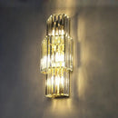 Modern gold and clear crystal led wall sconce bedroom light