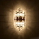 Modern gold and clear crystal led wall sconce bedroom light