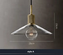 Modern gold and clear glass led pendant light trio dining room