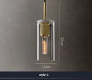 Modern gold and clear glass led pendant light trio dining room