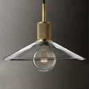 Modern gold and clear glass led pendant light trio dining room