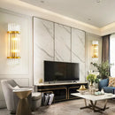 Modern gold and clear glass led wall lamps bedroom sconce