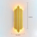 Modern gold and clear glass led wall lamps bedroom sconce