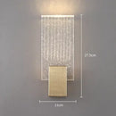 Modern gold and clear glass led wall lamps bedroom sconce
