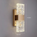 Modern gold and clear glass led wall lamps bedroom sconce