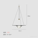 Modern gold and clear glass pendant lights bedroom hanging lamp