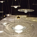 Modern gold and clear glass pendant lights bedroom hanging lamp