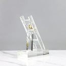 Modern gold and crystal staircase statue living room decor