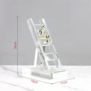 Modern gold and crystal staircase statue living room decor