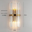 Modern gold and crystal wall light living room sconce