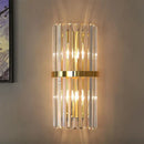 Modern gold and crystal wall light living room sconce